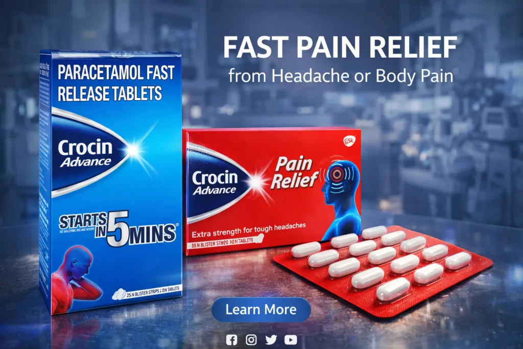 Is Crocin Advance a painkiller